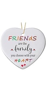 Friends Christmas Ornaments 2025, Friend Ornaments for Women, Friends are The Family We Choose Ornament, Best Friend, Friendship Gifts for Women