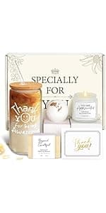 Thank You Gifts for Women, Employee Appreciation Gifts, 8PCS Thank You Gift Box Baskets for Coworkers Teacher Boss Secretary Nurse, Thank You for Being Awesome Farewell Spa Gratitude Box W/Tumbler