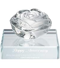 25th Anniversary Wedding Decorations - Crystal Clock & Keepsake Gifts for Couple & Parents
