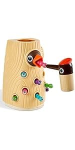 Toddler Toys for 1 2 Year Old Boy and Girl Gifts Wooden Race Track Car Ramp Racer with 4 Mini Car