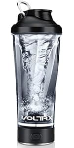VOLTRX Electric Protein Shaker Bottle - USB Rechargeable Mixer Cup for Shakes and Meal Replacements, BPA-Free Tritan, 24oz