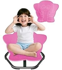 21" L × 19" W Large Size Spinning Chair for Autistic Kids, Toddler Sensory Spinning Chair, Sensory Toys Gifts for Kids with Autism & ADHD, Sit and Spin Training Body Coordination, Azure Rounded Shape