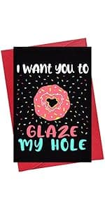 PETCEE Funny Valentines Day Card - 4"x6" Valentines Day Card for Him Her Naughty Valentines Day Gifts Cards with Envelop for Boyfriend Girlfriend Husband Wife Men Women Anniversary Birthday