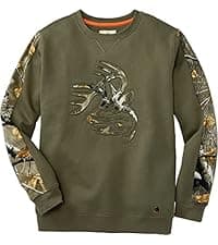 Legendary Whitetails Men's Camo Hoodie Pullover Sweatshirt Midweight V-Neck Design