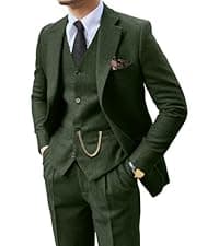 Retro Linen Mens Suit 3 Pieces Light Weight Casual Linen Summer Slim Fit Suits Tuxedo Jacket Blazer Vest Pant for Men