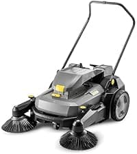 Kärcher Walk Behind Outdoor Push Sweeper S 4 Twin for Workshops, Warehouses or Garages - 5X Faster Than a Push Broom, 5.25 Gallon Capacity, 26.8" Sweeping Width