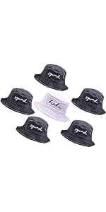 Bride Bucket Hat for Bachelorette Party Embroidered Sun Hat Bridal Shower Bride to be Gift White