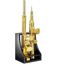 Gifts for Men Dad, 10.1 Oz Whiskey Gun Decanter Set + 2 Bullet Glasses - Unique Birthday Pistol Gift Ideas Daughter Son, Personalized Liquor Dispenser - Scotch Bourbon Vodka, Him, Brother Husband