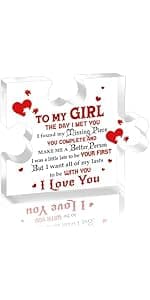 I Love You Gifts for GF Valentines Gift Bags Valentines Day Gift I Love You Cosmetic Bag for Her Anniversary Bag for Girlfriend Wife Women