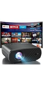 Mini Projector for iPhone, ELEPHAS 2024 Upgraded 1080P HD Projector, 8000L Portable Projector with Tripod, Movie Projector Compatible with Android/iOS/Windows/TV Stick/HDMI/USB