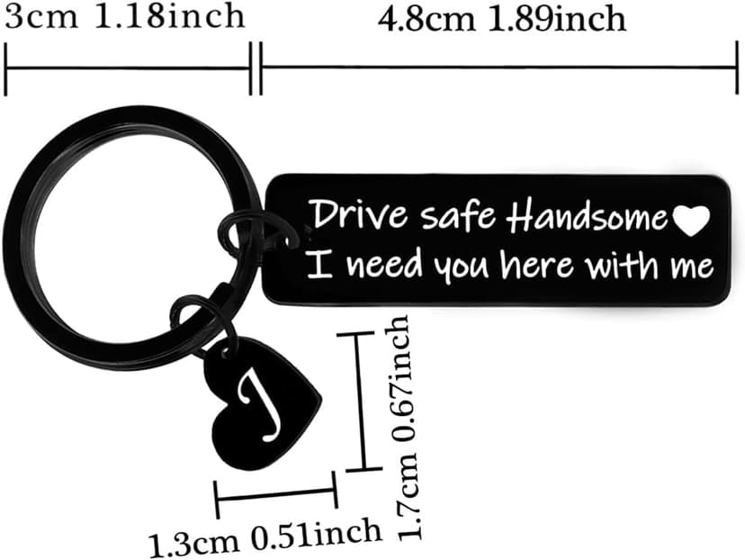 Nimteve Drive Safe Keychain - Handsome Gifts For Him, Dad, Husband, Boyfriend