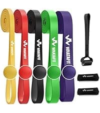 WHATAFIT Resistance Bands, Exercise Bands，Resistance Bands for Working Out, Work Out Bands with Handles for Men and Women Fitness, Strength Training Home Gym Equipment