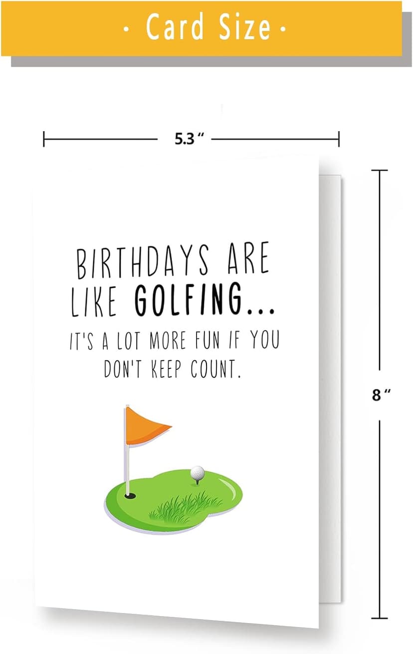 Funny Golf Birthday Card for Men Women,Happy Birthday Gift for Golfer,Golf Birthday Card for Husband Boyfriend Dad Brother boss