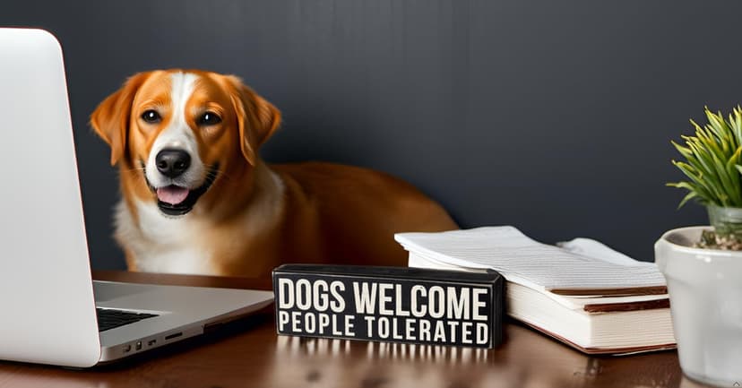 Primitives by Kathy Rustic Wooden Decor Sign - 'Dogs Welcome, People Tolerated' - Office/Farmhouse Decor, Dog Lovers Gift, 5"