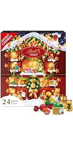 Lindt Holiday Teddy Bear Advent Calendar Assorted Chocolate Candy, 4.5 oz.