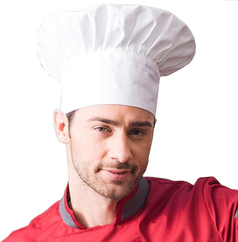 Hyzrz Chef Hat Adult Adjustable Elastic Baker Kitchen Cooking Chef Cap for Adult/Kids