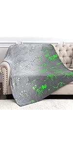 Dinosaur Gifts Toys for Boys Girls - Glow in The Dark Dino Blanket Best Christmas Birthday Valentines Easter Presents for Kids Age 1 2 3 4 5 6 7 8 9 10 Year Old Child Teen Toddler Soft Throw 50"x60"