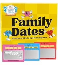 Family Dates 40 Scratch Off Cards – Fun Activities & Date Night Ideas for Kids and Parents – Adventure Card Game for Families – Unique Gift for Family Nights, Holidays, or Birthdays