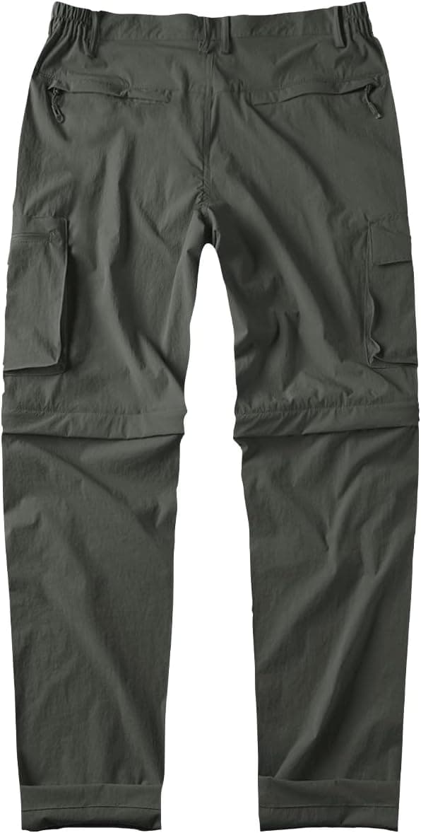 Gash Hao Mens Hiking Convertible Pants Outdoor Waterproof Quick Dry Zip Off Lightweight Fishing Pants