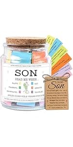 NewEleven Gifts For Husband - Husband Birthday Gift, Christian Gift For Him, Husbands - Anniversary Present For Him Hubby From Wife, Her - Decorative Glass Scripture Jar With 92 Bible Verse