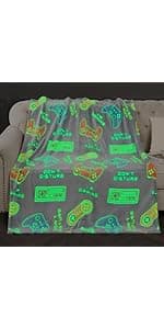 Dinosaur Gifts Toys for Boys Girls - Glow in The Dark Dino Blanket Best Christmas Birthday Valentines Easter Presents for Kids Age 1 2 3 4 5 6 7 8 9 10 Year Old Child Teen Toddler Soft Throw 50"x60"