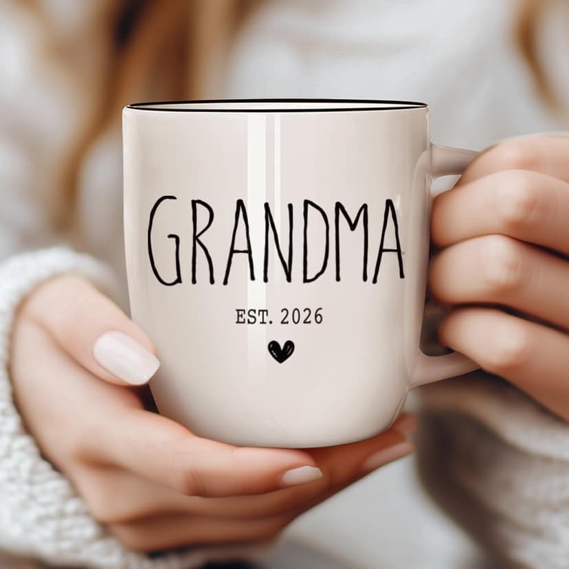 Promoted To Grandparents 2026 Mug Set, Grandma And Grandpa 2026 Ceramic Mugs, Pregnancy Announcement for Grandparent Mug Set, Grandma And Grandpa Announcement Gifts 13Oz
