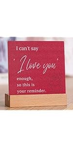 Gifts for Her/Him, Girlfriend Boyfriend Gifts - Engraved Acrylic Plaque 4 x 4 Inches, Anniversary Christmas Valentine's Day Birthday Gifts for Girlfriend Boyfriend Husband Wife