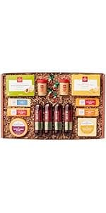 Hickory Farms Signature Beef Meat and Cheese Gift Basket (Medium) - Box Set | Charcuterie Board Food | Summer Sausage | Father's Day | Mother's Day | Easter | Christmas | Holiday | Housewarming | Gourmet | Sympathy | Care Package