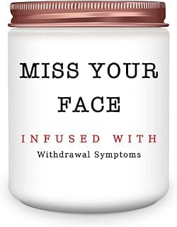 Homsolver Gifts for Women, Men, Friends, Sister, Bestie, Christmas Birthday Candles for Her Him, Unique Friendship Gift for Friend, Miss Your Face Scented Candle