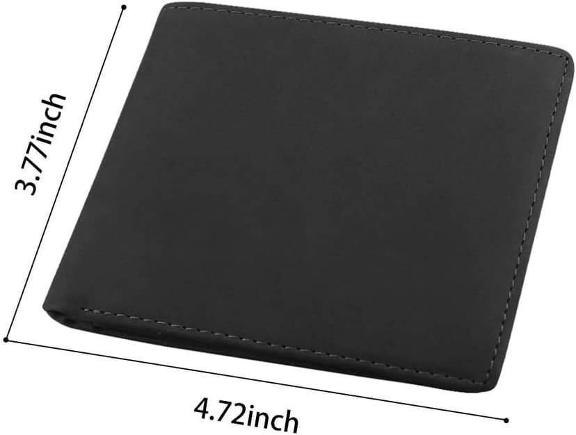 Kenon Personalized Leather Wallet For Man, Engraved RFID Blocking Bifold Stylish Black Wallet For Man Valentines Birthday Christmas Gifts
