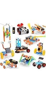 STEM Kits for Kids Crafts 6-8 8-12, Boys Gifts Toys for 6 7 8 Year Old Boy Birthday Gift Ideas, STEM Toys Crafts 6+ 7+ yr, Robotics Science Kits Activities Robot Building Age 8-10 9 10 11 12 13 14