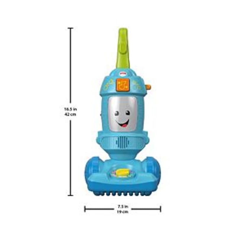 Fisher-Price Toddler Toy Laugh & Learn Light-Up Learning Vacuum Musical Push Along for Pretend Play Infants Ages 1+ Years​