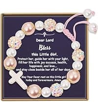 Sereney New Mom Christmas Gifts for Mom to Be, Cross Bracelet as Religious Gift Granddaughter Daughter Gifts for Teen Girls, Inspirational Bracelets as Girlfriend Gift for Women