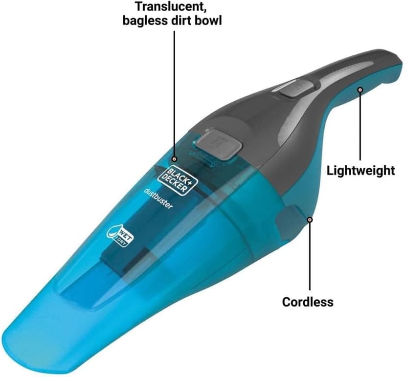 BLACK+DECKER dustbuster Wet/Dry Handheld Vacuum, Cordless Hand Vac (HNVC215BW52)