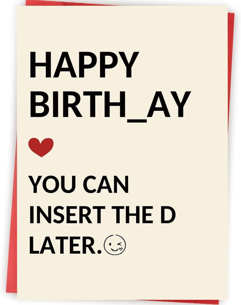 Funny Birthday Gifts for Men Him, Humorous Bady Card for Husband Boyfriend, Adult Men Gifts for Birthday