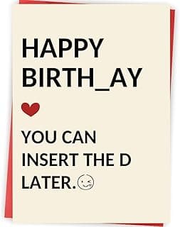 Funny Birthday Gifts for Men Him, Humorous Bady Card for Husband Boyfriend, Adult Men Gifts for Birthday