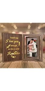 1 Year Anniversary Picture Frame Gifts, 1st Anniversary Frame for Her Him Girlfriend Boyfriend, Display Two 4x6 Inch