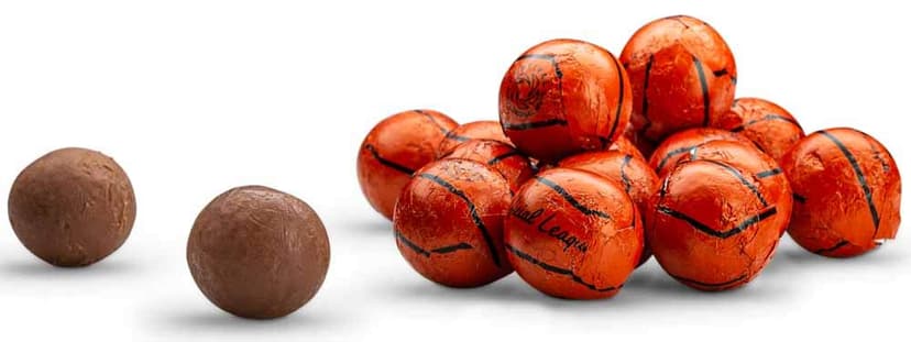 Madelaine Basketball Party Favors - 40 Individually Wrapped Milk Chocolate Basketball Candy - Basketball Team Gifts & Decorations (1/2 LB)