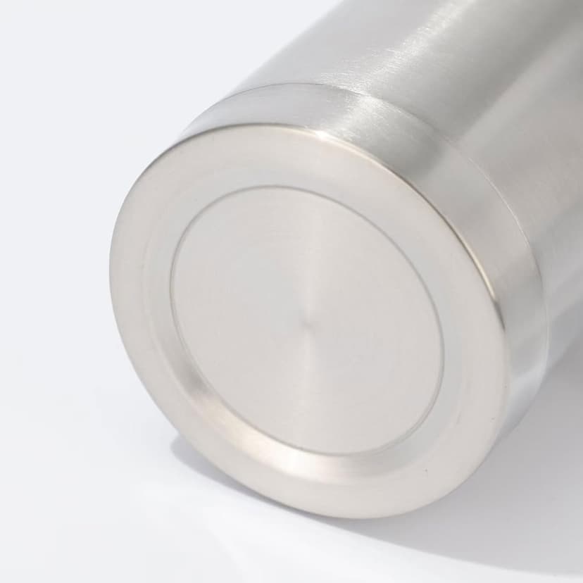 Stainless Steel Thermal Bottle with Cup Vacuum Insulated Bottle for Hot and Cold Drinks Coffee Cup Travel Mug Vacuum Flask for Tea 17Oz/500Ml(Silver)