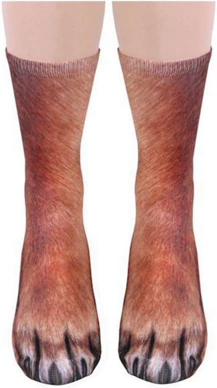 NDLBS Funny Christmas Gifts Novelty 3D Animal Paw Socks Stocking Stuffers for Adult Women Men Teens Gag White Elephant Gifts