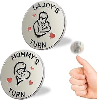 Lovely New Parent Decision Coin as New Parents Gifts for Couples, Double-Sided Coin as New Baby Gifts, Funny Gifts for New Mom Dad