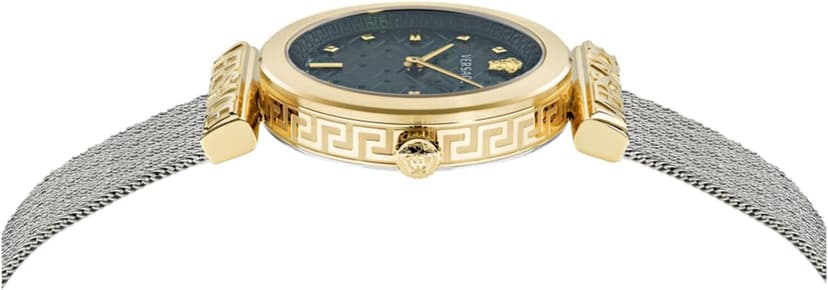 Versace Versace Regalia Collection Luxury Womens Watch Timepieces with a Two Tone Bracelet and Case featuring a Green Dial