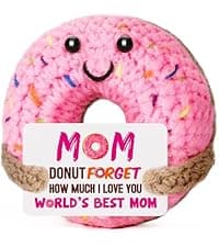 Bestie Gifts for Women Friend - Funny Cute Cool Handmade Knitted Donut for Female Woman Besties Best Friends BFF Soul Sister Coworker Friendship Birthday