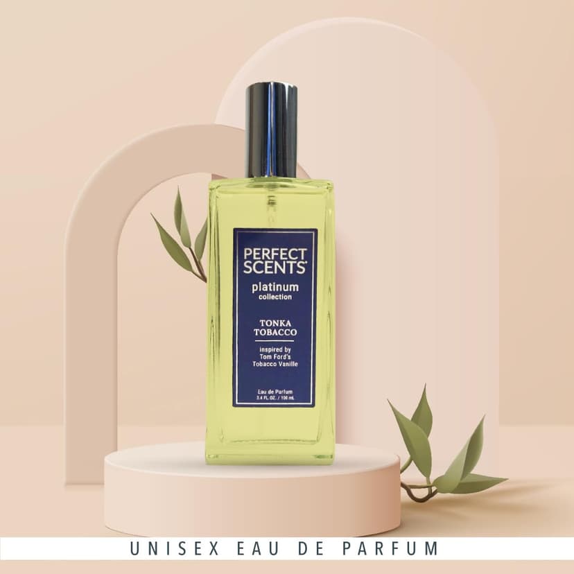 Perfect Scents Fragrances | Inspired by Tom Ford’s Tobacco Vanille | Platinum Collection | Tonka Tobacco | Unisex Eau de Parfum | Paraben & Phthalate Free | Never Tested on Animals | 3.4 Fl Oz