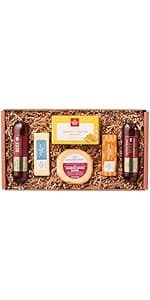 Hickory Farms Signature Beef Meat and Cheese Gift Basket (Medium) - Box Set | Charcuterie Board Food | Summer Sausage | Father's Day | Mother's Day | Easter | Christmas | Holiday | Housewarming | Gourmet | Sympathy | Care Package