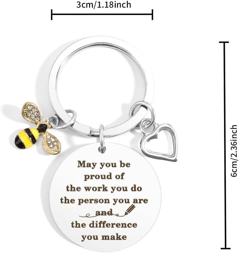Teacher Appreciation Gifts End Of Year Graduation Thank You Back To School Retirement Easter Mothers Day Halloween Thanksgiving Birthday Christmas Valentine Gifts Ideas Keychain for Teacher Women Men
