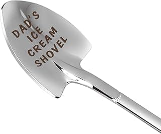 Gifts For Dad Men from Daughter Stocking Stuffers for men dad Ice Cream Spoon Scoop for Ice Cream Lovers, Christmas Gifts Funny Engraved Stainless Steel Shovel