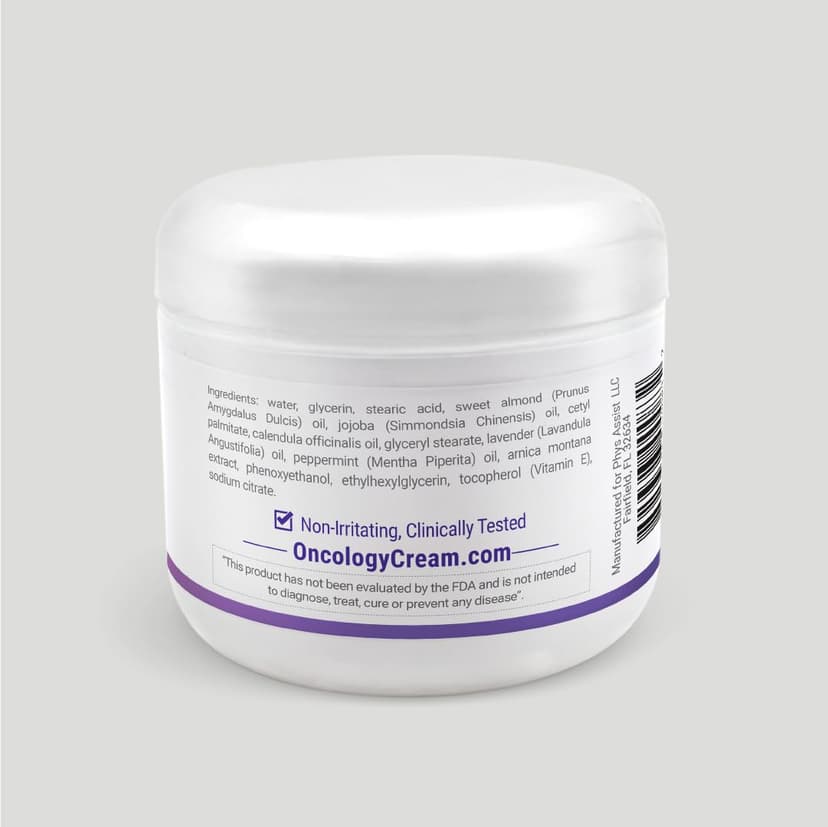 PhysAssist Oncology Cream 4 oz plus Lip Balm. Hydrates and Pampers Stressed skin. Made with a blend of natural Botanicals. Clinically Tested, Non Irritant.