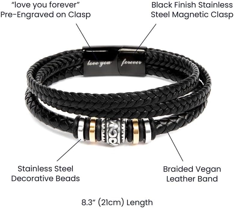 To My Son Bracelet Gift From Mom & Dad | Gifts for Son, Teen Boys for Birthday, Graduation, Christmas & Easter | Beautiful Cuban Cross Bracelet with Heartfelt Message Card & Gift Box