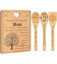 Recipe for a Best Friend Gift Set, Bamboo Cutting Board with Engraved Utensils, Unique Kitchen Gifts for Women, Bestie Gifts for Birthday, Christmas, Housewarming, Graduation, Long Distance Friendship
